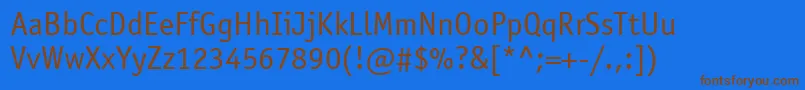 ItcOfficinaSansLtBook Font – Brown Fonts on Blue Background
