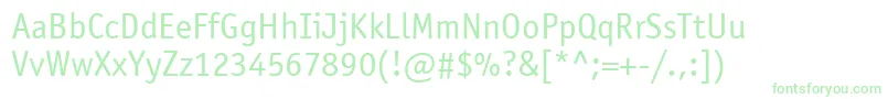 ItcOfficinaSansLtBook Font – Green Fonts on White Background