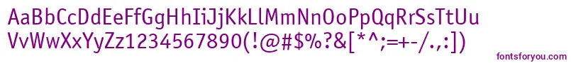 ItcOfficinaSansLtBook Font – Purple Fonts on White Background