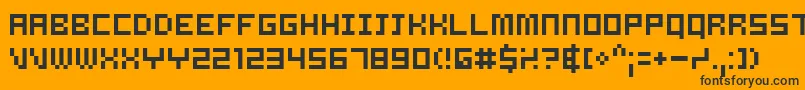 Samsrg ffy Font – Black Fonts on Orange Background