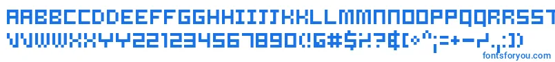 フォントSamsrg ffy – 白い背景に青い文字