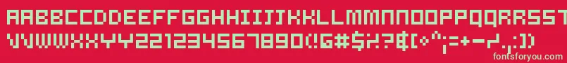 Samsrg ffy Font – Green Fonts on Red Background