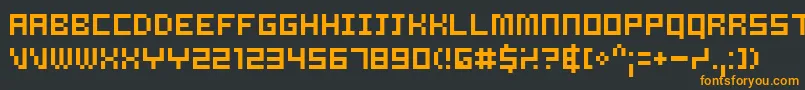 Samsrg ffy Font – Orange Fonts on Black Background