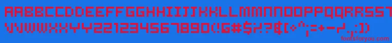 Samsrg ffy Font – Red Fonts on Blue Background