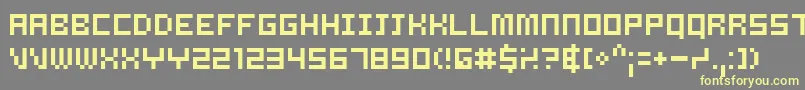 Samsrg ffy Font – Yellow Fonts on Gray Background