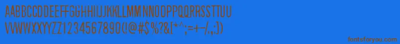 BackgroundNoise Font – Brown Fonts on Blue Background