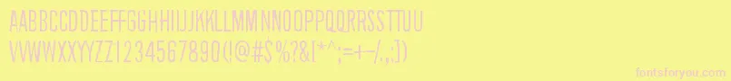 BackgroundNoise Font – Pink Fonts on Yellow Background