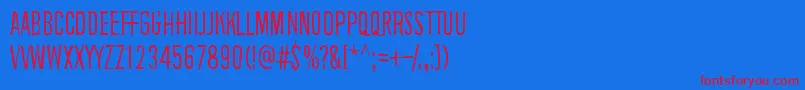 BackgroundNoise Font – Red Fonts on Blue Background