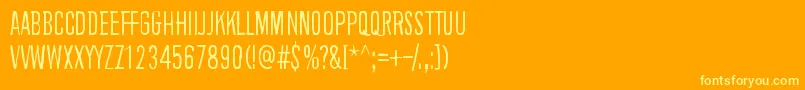 BackgroundNoise Font – Yellow Fonts on Orange Background