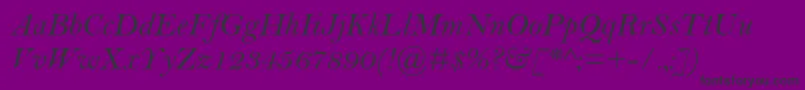 BellmtstdItalic Font – Black Fonts on Purple Background