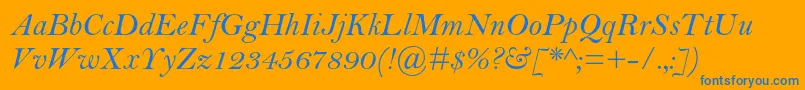 Подробнее о шрифте BellmtstdItalic Шрифт BellmtstdItalic – синие шрифты на оранжевом фоне