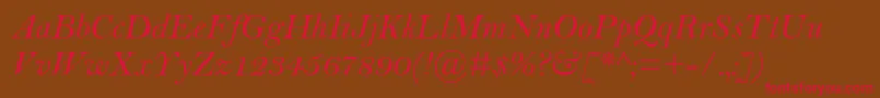 BellmtstdItalic Font – Red Fonts on Brown Background