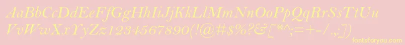 En savoir plus sur la police BellmtstdItalic Police BellmtstdItalic – polices jaunes sur fond rose