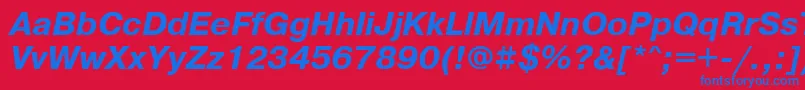 フォントPragmaticawincttBolditalic – 赤い背景に青い文字