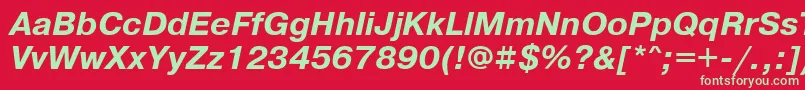 PragmaticawincttBolditalic Font – Green Fonts on Red Background