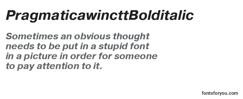 PragmaticawincttBolditalic Font