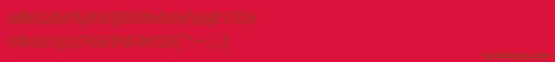 MezzstdLight-fontti – ruskeat fontit punaisella taustalla