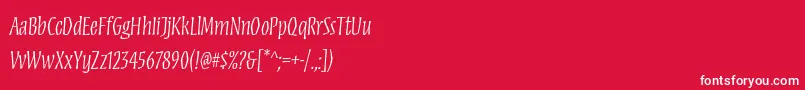 MezzstdLight Font – White Fonts on Red Background