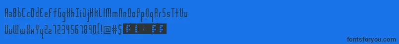ScoreboardLed Font – Black Fonts on Blue Background