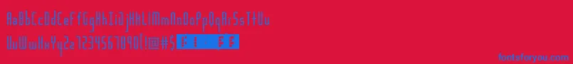 ScoreboardLed Font – Blue Fonts on Red Background
