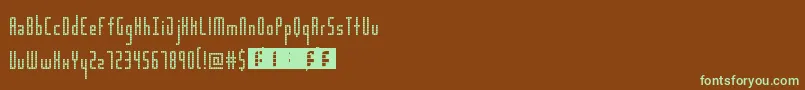 Шрифт ScoreboardLed – зелёные шрифты на коричневом фоне