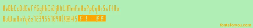 ScoreboardLed Font – Orange Fonts on Green Background