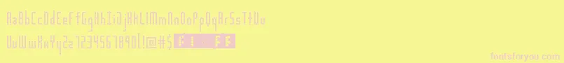 ScoreboardLed Font – Pink Fonts on Yellow Background