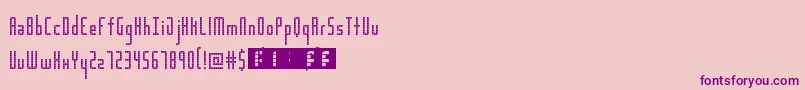 ScoreboardLed Font – Purple Fonts on Pink Background