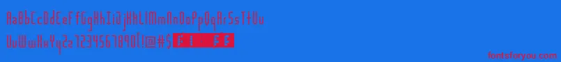 ScoreboardLed Font – Red Fonts on Blue Background