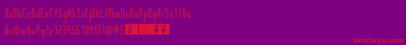 ScoreboardLed Font – Red Fonts on Purple Background