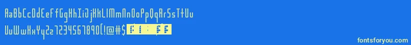ScoreboardLed Font – Yellow Fonts on Blue Background