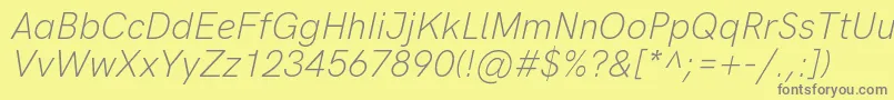 fuente HkgroteskLightlegacyitalic – Fuentes Grises Sobre Fondo Amarillo