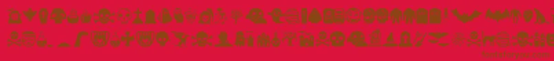 Monstermash Font – Brown Fonts on Red Background