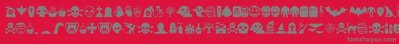 フォントMonstermash – 赤い背景に灰色の文字