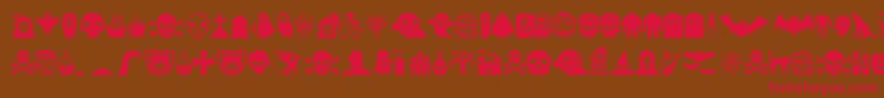 Monstermash Font – Red Fonts on Brown Background