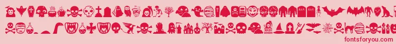 Monstermash Font – Red Fonts on Pink Background