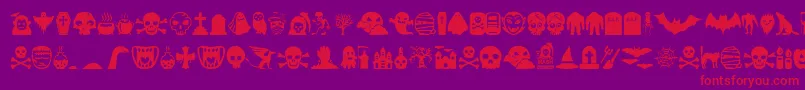 Monstermash Font – Red Fonts on Purple Background