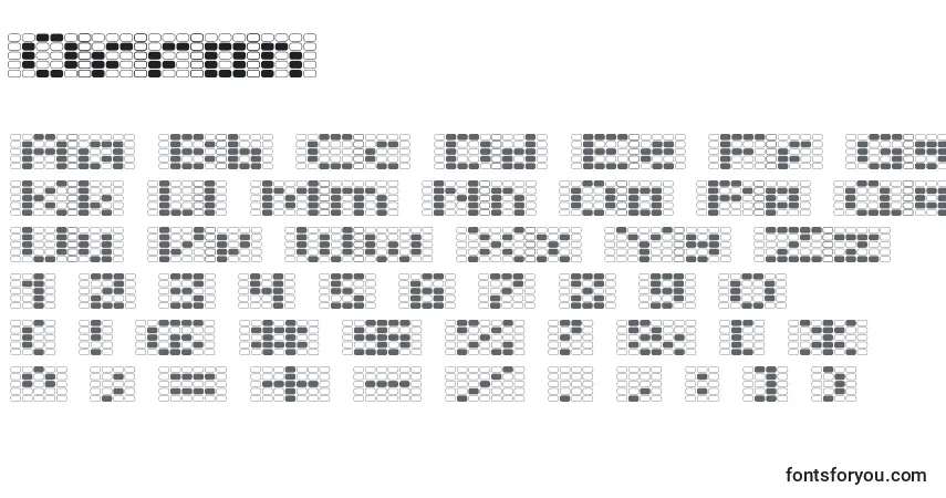 Шрифт Offon – алфавит, цифры, специальные символы