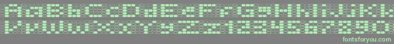 Шрифт Offon – зелёные шрифты на сером фоне