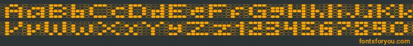 Czcionka Offon – pomarańczowe czcionki na czarnym tle