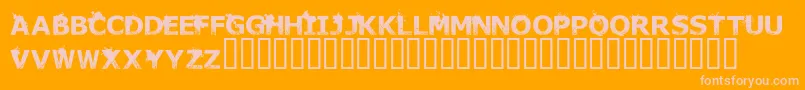 Thedeadarecoming Font – Pink Fonts on Orange Background