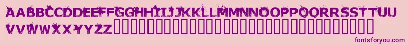 Thedeadarecoming Font – Purple Fonts on Pink Background