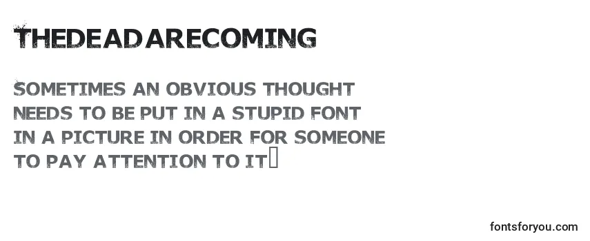 Thedeadarecoming Font