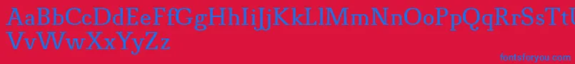NovelloProNormal Font – Blue Fonts on Red Background