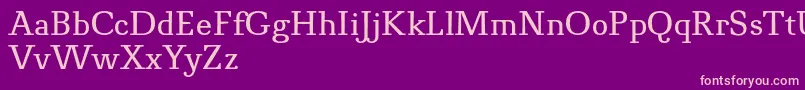 NovelloProNormal-Schriftart – Rosa Schriften auf violettem Hintergrund