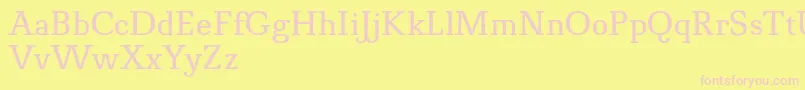 NovelloProNormal Font – Pink Fonts on Yellow Background