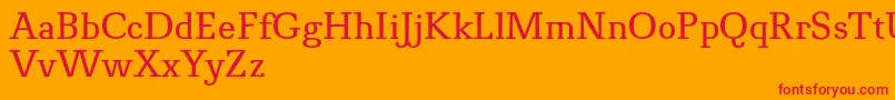 フォントNovelloProNormal – オレンジの背景に赤い文字