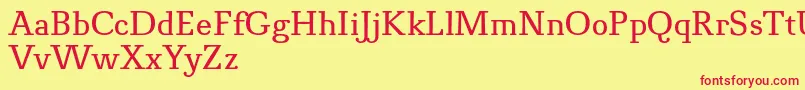 NovelloProNormal Font – Red Fonts on Yellow Background