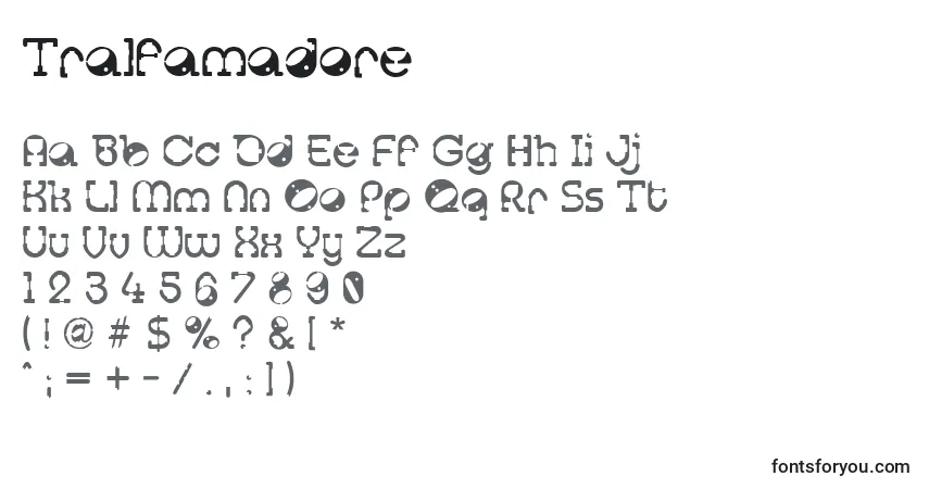 Шрифт Tralfamadore – алфавит, цифры, специальные символы