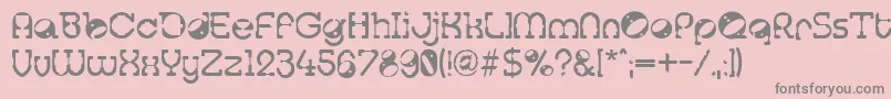 Tralfamadore Font – Gray Fonts on Pink Background